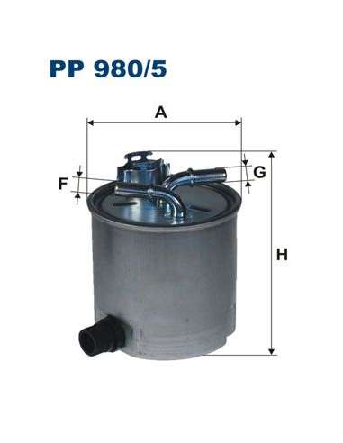 Filtro combustible Filtron PP 980/5 - FILTRO DE COMBUSTIBLE FILTRON