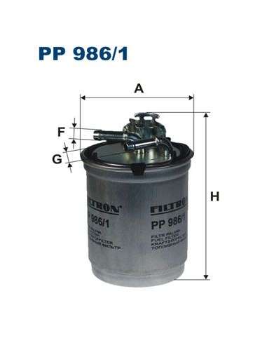 Filtro combustible Filtron PP 986/1 - FILTRO DE COMBUSTIBLE FILTRON