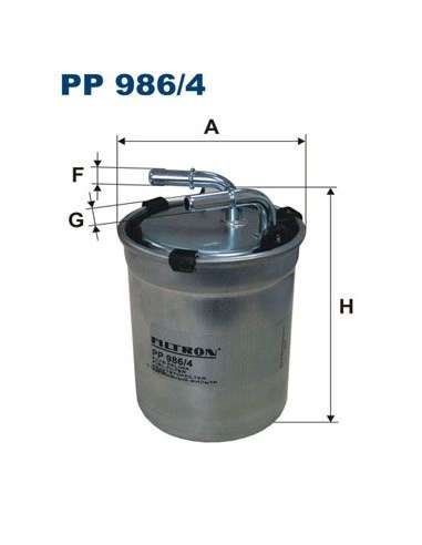 Filtro combustible Filtron PP 986/4 - FILTRO DE COMBUSTIBLE FILTRON