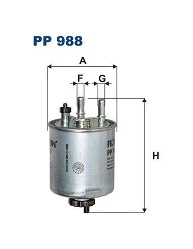 Filtro combustible Filtron PP 988 - FILTRO DE COMBUSTIBLE FILTRON