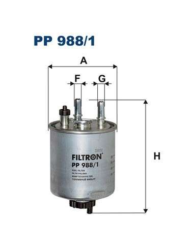 Filtro combustible Filtron PP 988/1 - FILTRO DE COMBUSTIBLE FILTRON
