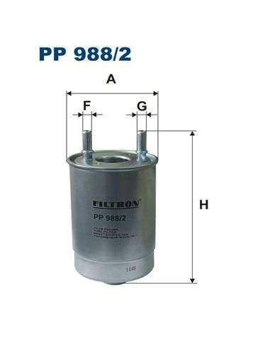 Filtro combustible Filtron PP 988/2 - FILTRO DE COMBUSTIBLE FILTRON