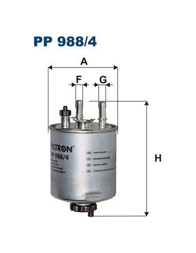 Filtro combustible Filtron PP 988/4 - FILTRO DE COMBUSTIBLE FILTRON