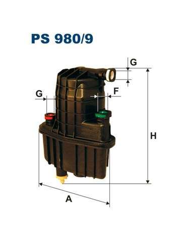 Filtro combustible Filtron PS 980/9 - FILTRO DE COMBUSTIBLE FILTRON