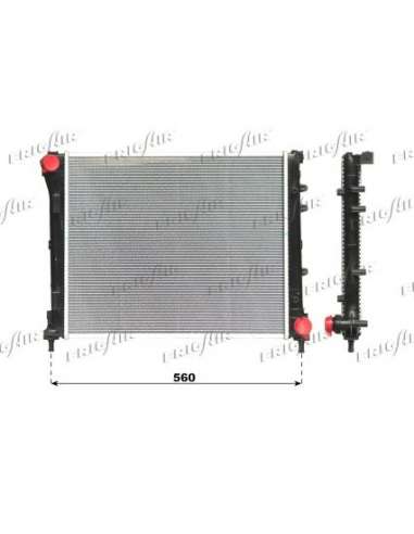 Radiador, refrigeración del motor Frig Air 0104.3134 - RAD. FIAT 500 1.3 MJ 07+ - FORD KA 09+ +/- AC