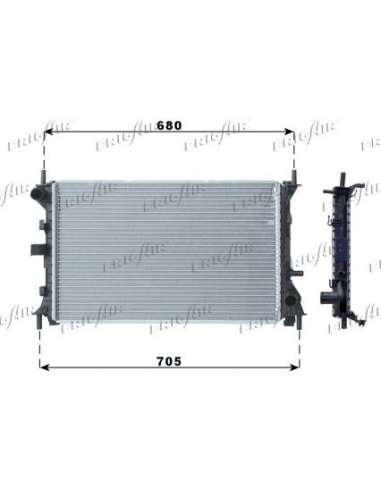Radiador, refrigeración del motor Frig Air 0105.3057 - RAD. FORD FOCUS 2.0-1.8TD 98+