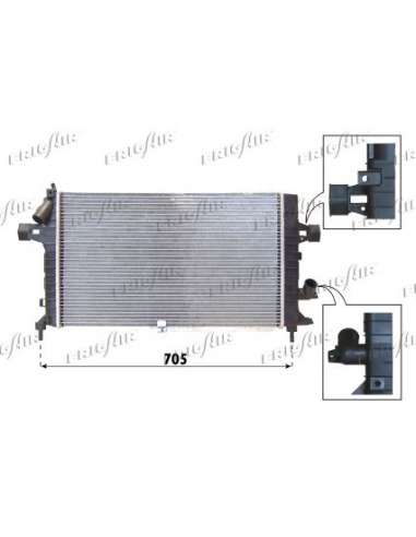 Radiador, refrigeración del motor Frig Air 0107.3089 - RAD. OPEL ASTRA H 1.3/1.9 CDTI - 2. 0T +/- MT