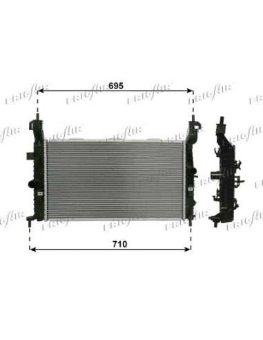 Radiador, refrigeración del motor Frig Air 0107.3095 - RAD. OPEL MERIVA 03+ 1.4-1.6-1.8