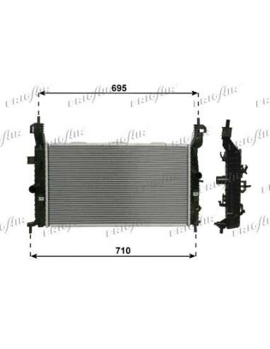 Radiador, refrigeración del motor Frig Air 0107.3122 - RAD. OPEL MERIVA I 1.6 Bz MOT.XEP
