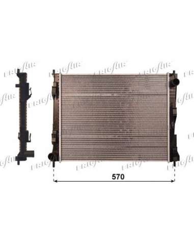 Radiador, refrigeración del motor Frig Air 0109.3109 - RAD. RENAULT TWINGO 1.2 - 1.5 D 07+ A/C