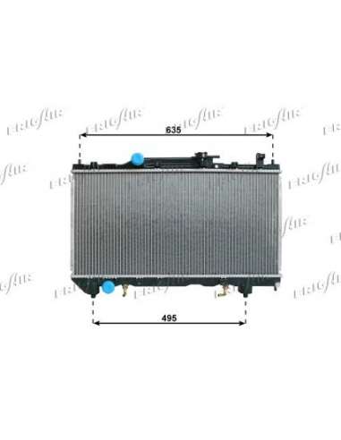 Radiador, refrigeración del motor Frig Air 0115.3128 - RAD. TOYOTA AVENSIS 1.6/1.8 98+ AT +10/00