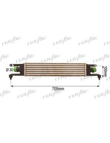 Radiador de aire de admisión Frig Air 0704.3123 - INT. FIAT GRANDE PUNTO 1.3 MJ 90HP DIEDERICHS Climate