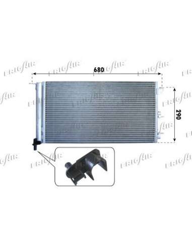 Condensador, aire acondicionado Frig Air 0804.2059 - COND. FIAT PANDA 03+