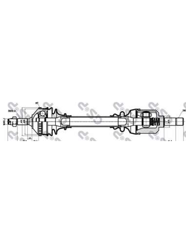 Árbol de transmisión Del. Izq. Gsp 245064 - TRASMISION NUEVA GSP