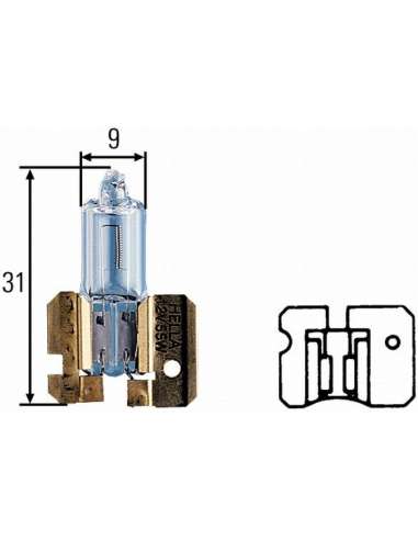 Lámpara Hella 8GH 002 857-121 -  EXTINGUIDA  8GH002857-121 LAMPARA H2 12V 55W Sportlight