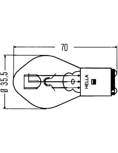 Lámpara, faro principal Hella 8GD 002 084-131 -  EXTINGUIDA  082023 LAMPARA SIM. 12V.35/35W. 8 Heavy Star