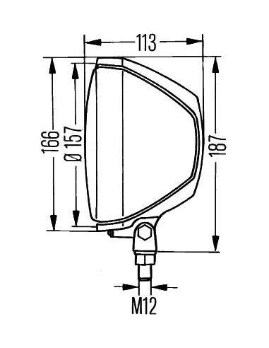 Faro principal Der. Hella 1A5 003 178-011 -  EXTINGUIDA  1A5 003 178-011 FARO PRINCIPAL, 12