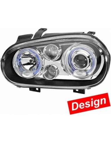 Juego faros principales Der. Hella 1EL 009 300-811 - 1EL009300-811 KIT FAROS GOLF IV CEL