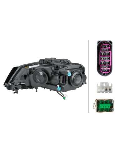 Faro principal Der. Hella 1EL 009 648-401 - FARO DER. AUDI A3  07/08-- Bi-Xenon ,LCD.