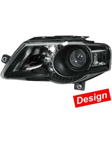 Juego faros principales Der. Hella 1EL 247 014-831 - 1EL247014-831 J.FAROS NEGROS PASSAT