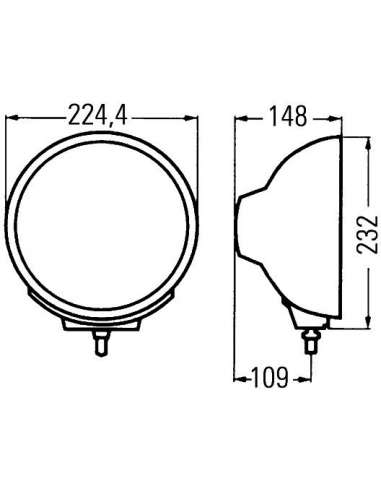 Faro de carretera Der. Hella 1F8 007 560-551 - 1F8007560-551 LUMINATOR XENON CONCE