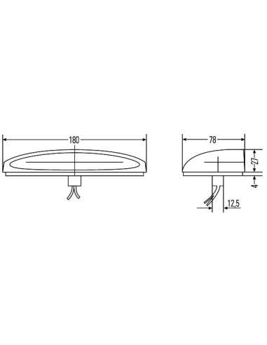 Luz de freno adicional Ext. Hella 2DA 007 541-001 - 2DA007541-001 LUZ DE FRENO 4 LAMP.U Heavy Star