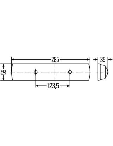 Luz interior Int. Hella 2JA 007 373-031 - 22674 LUZ TRANS.TC 12V base type