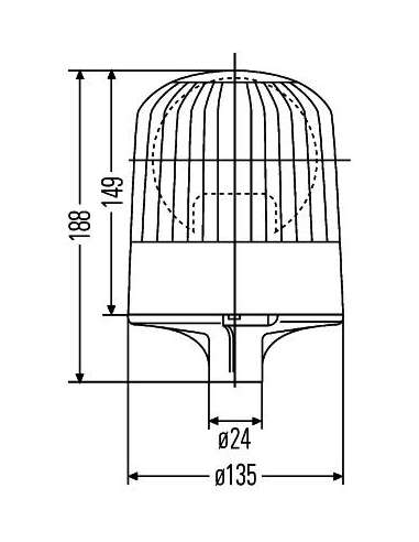 Luz de identificación omnidireccional Hella 2RL 007 551-031 -  EXTINGUIDA  2RL 007 551-031 LUZ DE IDENTIFICACI