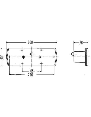 Piloto posterior Der. Hella 2SD 001 693-011 - PIL.TRAS.IVECO 10/77--  HELLA VALUEFIT 