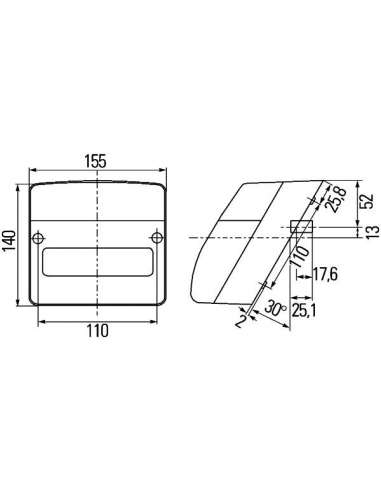 Piloto posterior Der. Hella 2SD 996 030-021 -  EXTINGUIDA  2SD996030-021 PIL.DER.MULTIFUNC.AMB