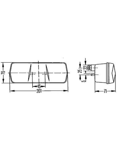 Piloto posterior Izq. Hella 2SE 001 680-291 - LUZ 26023 C/MATRICULA