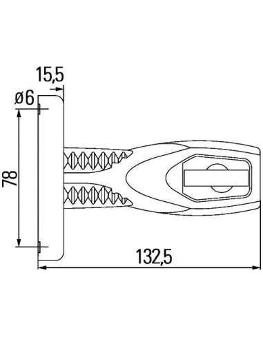 Luz de gálibo Hella 2XS 302 240-031 - PILOTO GALIBO BRAZO CO Heavy Star