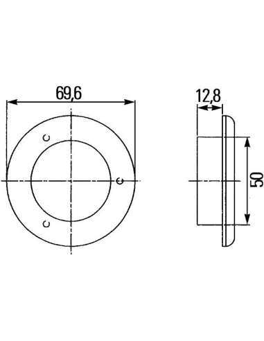 Luz de acceso Hella 2XT 980 500-227 -  EXTINGUIDA  2XT 980 500-227 LUZ DE ACCESO MONTA