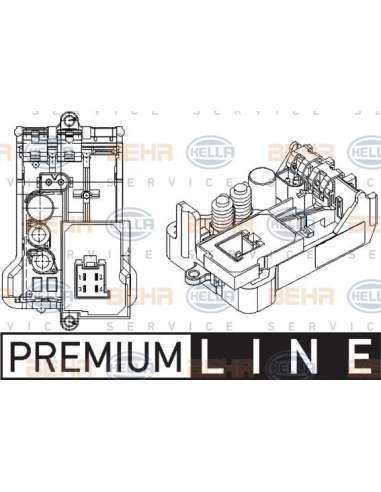 Regulador, ventilador habitáculo Hella 5HL 351 029-061 - Módulo Electrónico MAN TGA BEHR HELLA SERVICE  PREMIUM LINE 