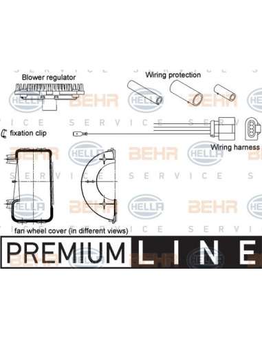 Regulador, ventilador habitáculo Hella 5HL 351 320-801 - Módulo Electrónico VOLVO FH / FM (R EP. KIT) BEHR HELLA SERVICE...