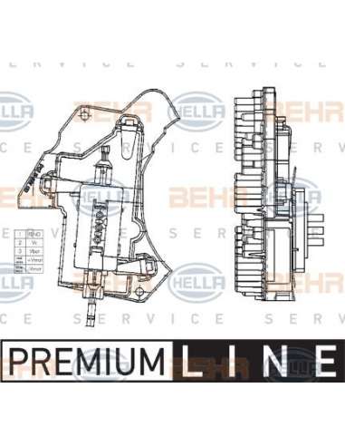 Regulador, ventilador habitáculo Hella 5HL 351 321-011 - Módulo Electrónico MB E-CL. (W210) BEHR HELLA SERVICE  PREMIUM ...