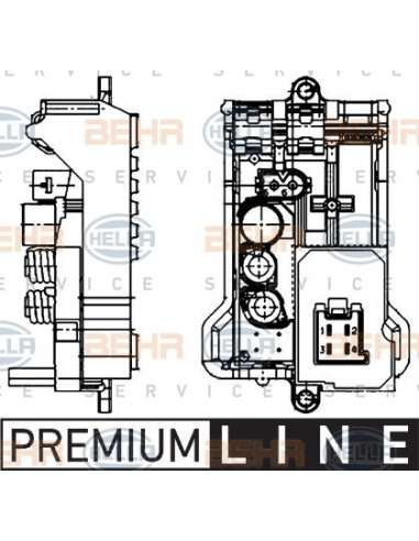 Regulador, ventilador habitáculo Hella 5HL 351 321-141 - Módulo Electrónico MB E-CL. (W211) BEHR HELLA SERVICE  PREMIUM ...