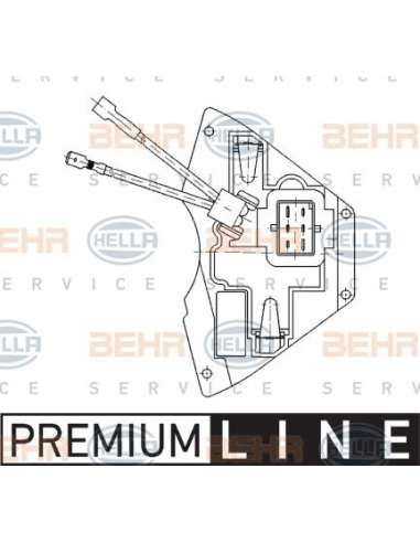 Regulador, ventilador habitáculo Hella 5HL 351 321-171 - Módulo Electrónico VW PASSAT/ AUDI A4 BEHR HELLA SERVICE  PREMI...