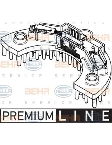 Regulador, ventilador habitáculo Hella 5HL 351 321-561 - Módulo Electrónico PEUGEOT 307 BEHR HELLA SERVICE  PREMIUM LINE 