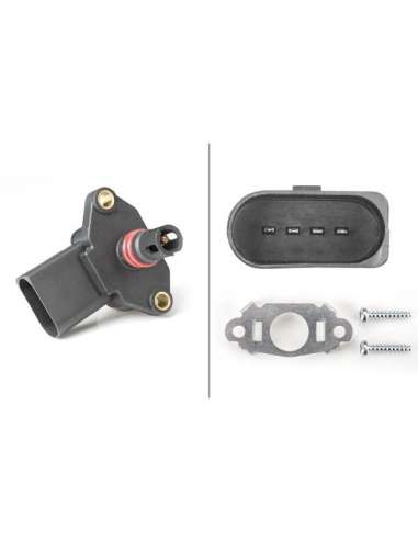 Sensor, presión colector de admisión Hella 6PP 009 400-241 - SENSOR PRESIÓN COLECTOR ADMIS GRUPO VW