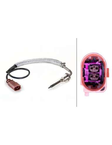 Sensor, temp. gas escape Hella 6PT 014 494-301 - SENSOR DE TEMPERATURA