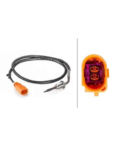Sensor, temp. gas escape Hella 6PT 014 494-351 - SENSOR DE TEMPERATURA
