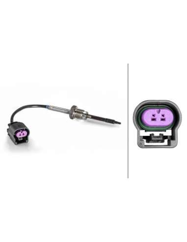Sensor, temp. gas escape Hella 6PT 014 494-381 - SENSOR DE TEMPERATURA