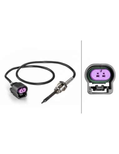 Sensor, temp. gas escape Hella 6PT 014 494-391 - SENSOR DE TEMPERATURA