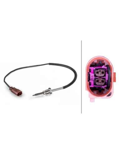 Sensor, temp. gas escape Hella 6PT 014 494-421 - SENSOR DE TEMPERATURA