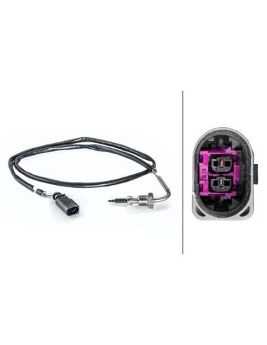 Sensor, temp. gas escape Hella 6PT 014 494-431 - SENSOR DE TEMPERATURA
