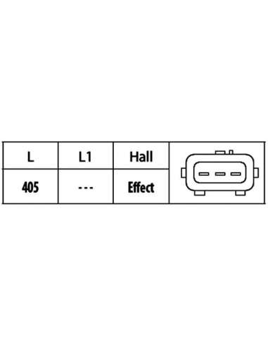 Sensor, posición arbol de levas Hella 6PU 009 121-851 - GENERADOR DE IMPULSOS DEL CIGUEÑAL