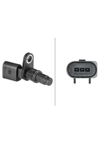 Sensor, posición arbol de levas Hella 6PU 013 122-101 - GENERADOR DE IMPULSOS, CIGÜEÑAL