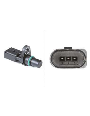 Sensor, posición arbol de levas Hella 6PU 013 122-121 - GENERADOR DE IMPULSOS, CIGÜEÑAL