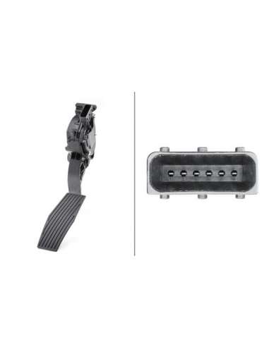 Sensor, posición pedal Hella 6PV 009 765-701 - PEDAL ACELERADOR 6PV EFI - SENSOR